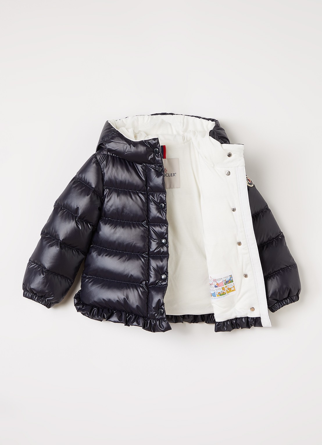 Moncler Tazui pufferjack met donsvulling - voorkant 2 donkerblauw