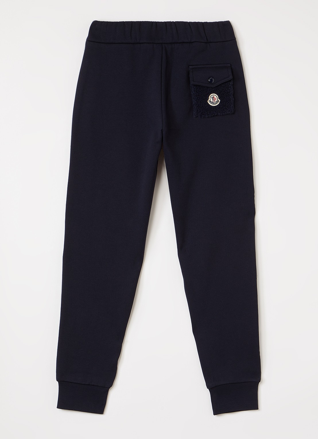 Moncler Teddy tapered fit joggingbroek teddy detail - voorkant 3 donkerblauw