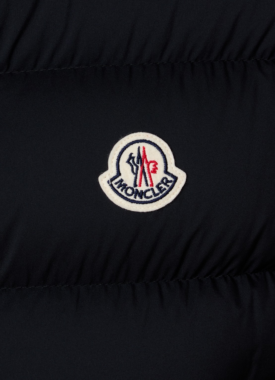 Moncler Tibb gewatteerde bodywarmer met donsvulling en logo - detail 6 zwart