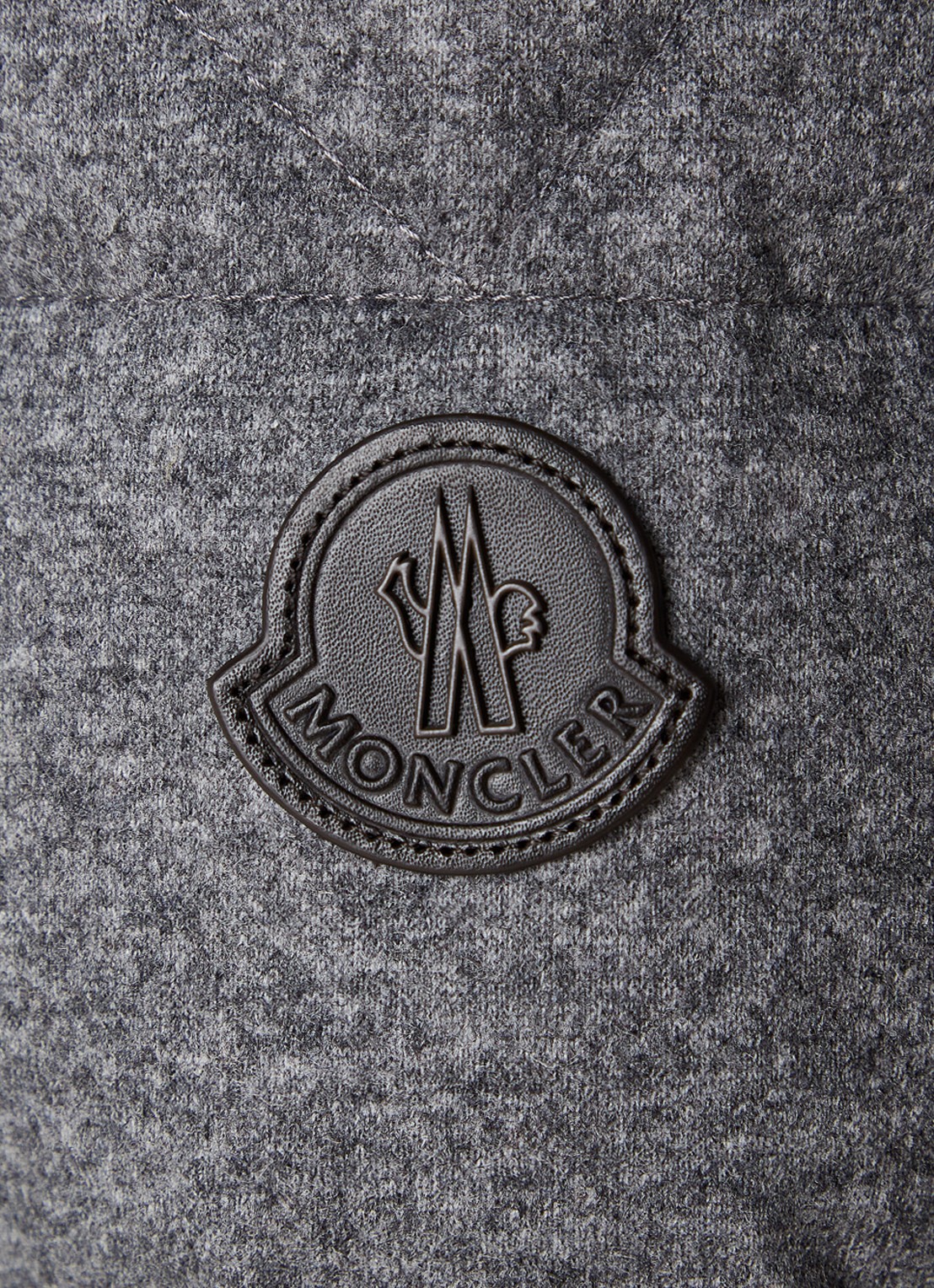 Moncler Todorka gewatteerd jack in kasjmierblend met donsvulling - detail 3 donkergrijs