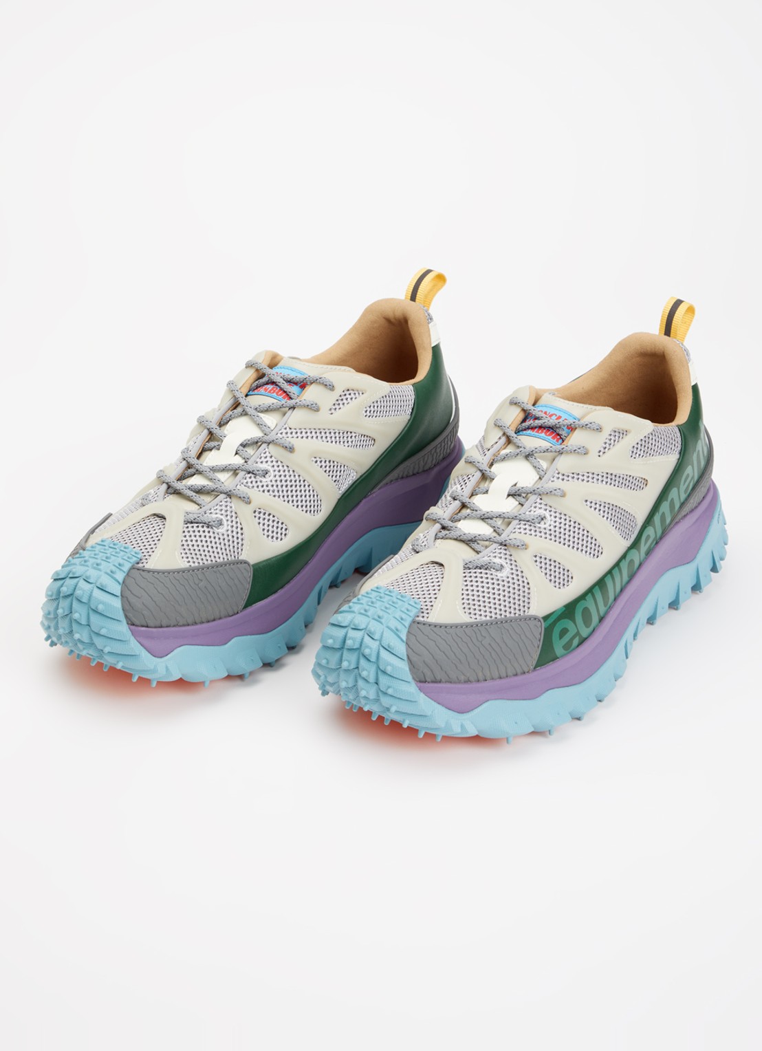 Moncler Trailgrip Amoeba sneaker met leren details - detail 2 beige
