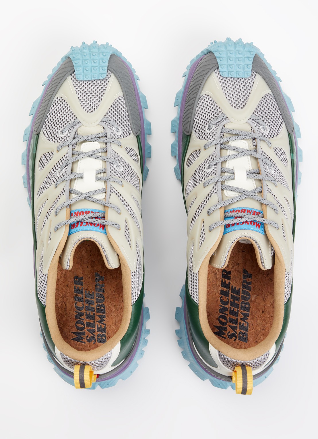 Moncler Trailgrip Amoeba sneaker met leren details - detail 3 beige