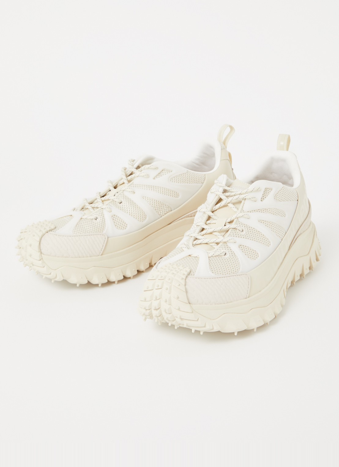Moncler Trailgrip Amoeba sneaker van leer met mesh details - detail 4 beige