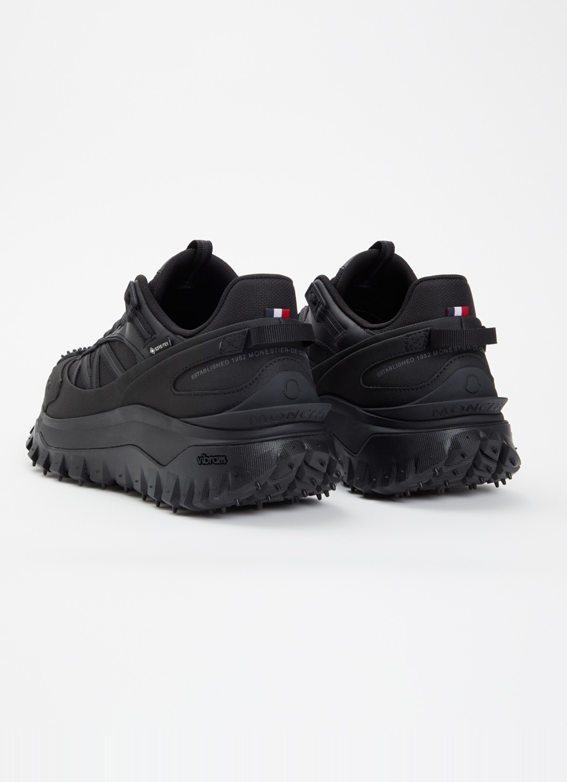 Moncler Trailgrip Gore-Tex sneaker met leren details - achterkant 3 zwart