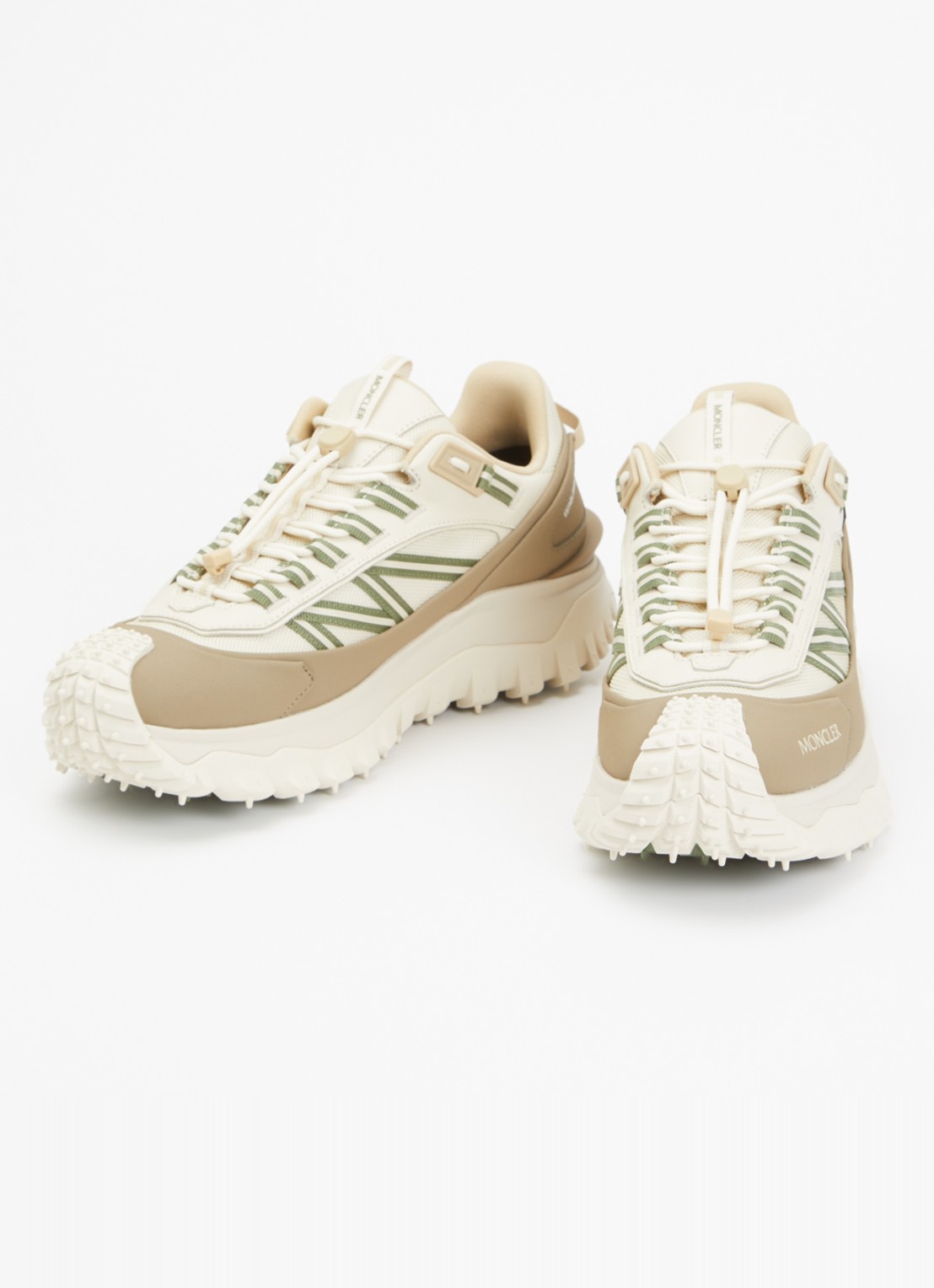Moncler Trailgrip Gore-Tex sneaker met leren details - detail beige