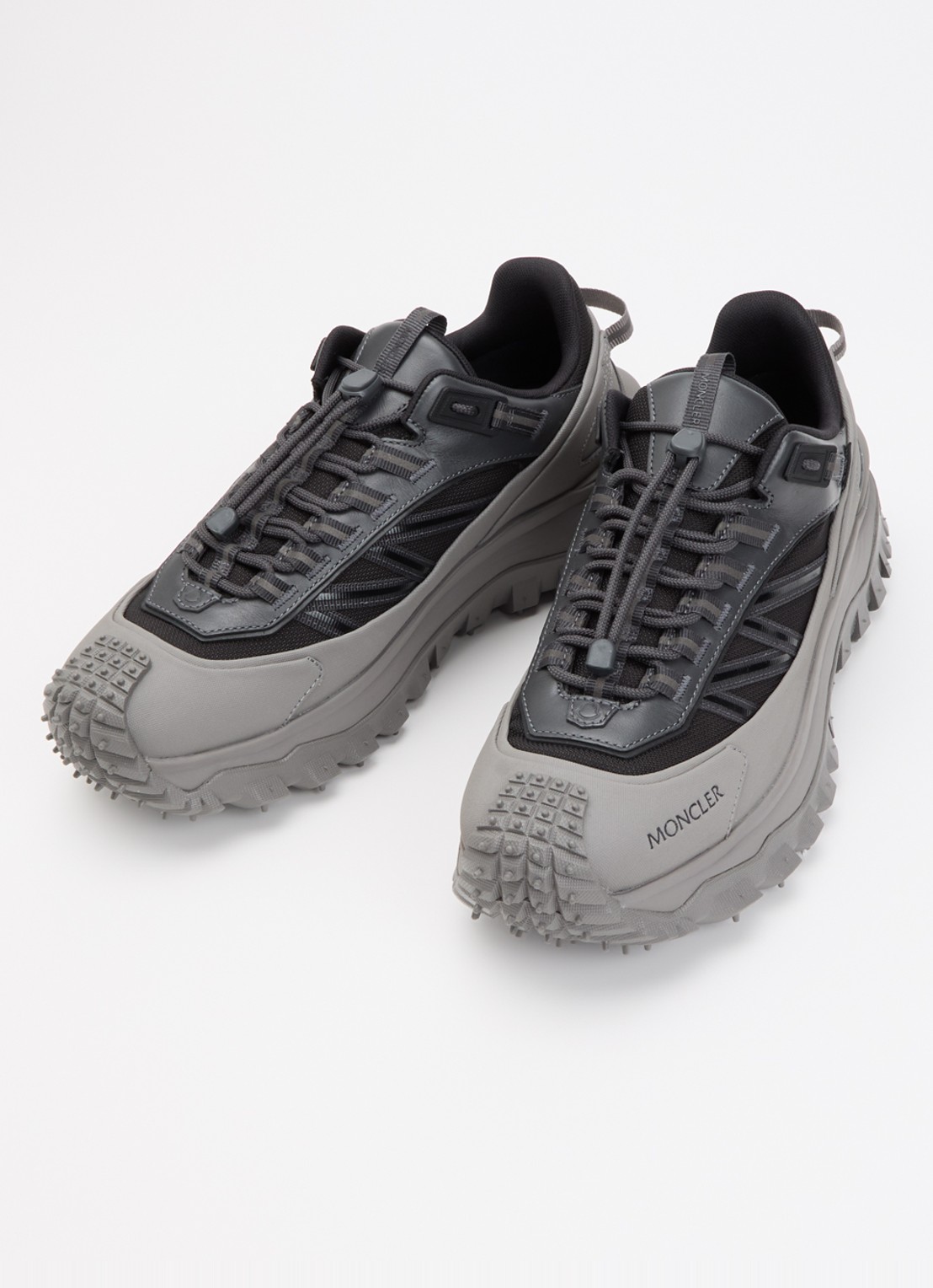 Moncler Trailgrip Gore-Tex sneaker met leren details - detail 2 donkergrijs
