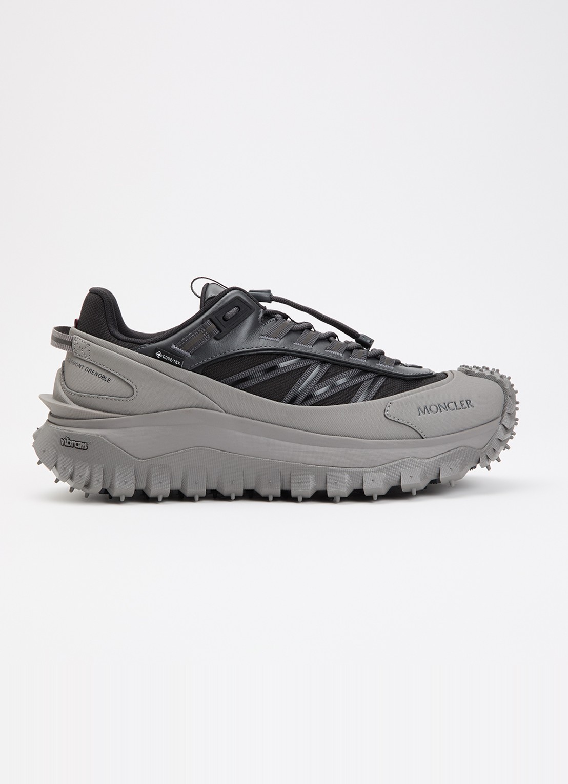 Moncler Trailgrip Gore-Tex sneaker met leren details - voorkant 6 donkergrijs