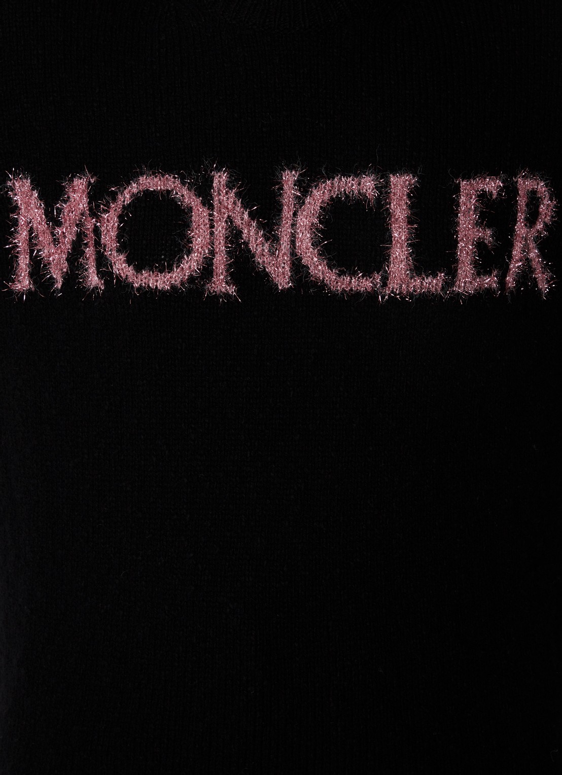 Moncler Trui van wol met logo - detail 4 zwart