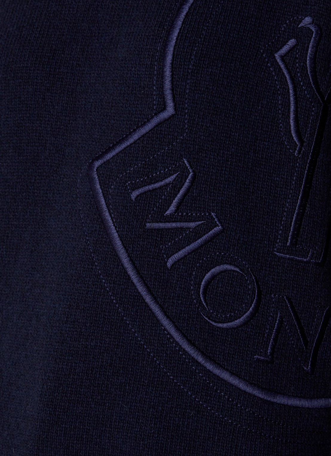 Moncler Trui van wol met logo - detail 2 blauw