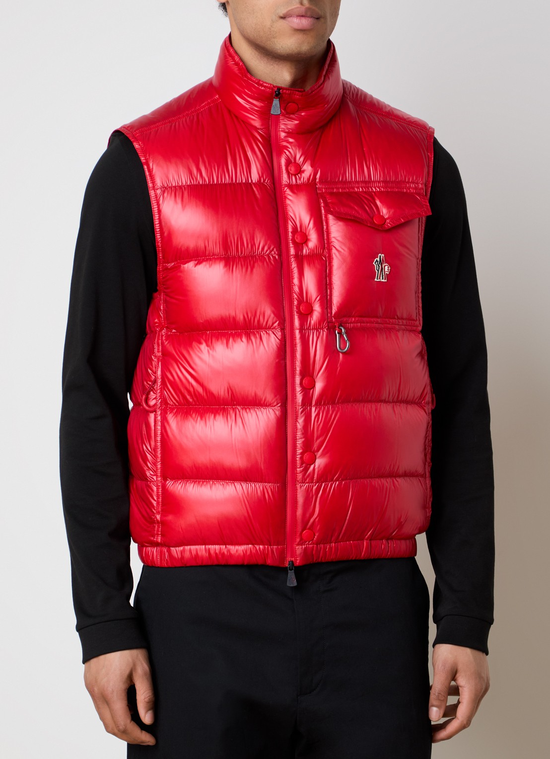 Moncler Uychi gewatteerd bomberjack met donsvulling - detail 4 rood