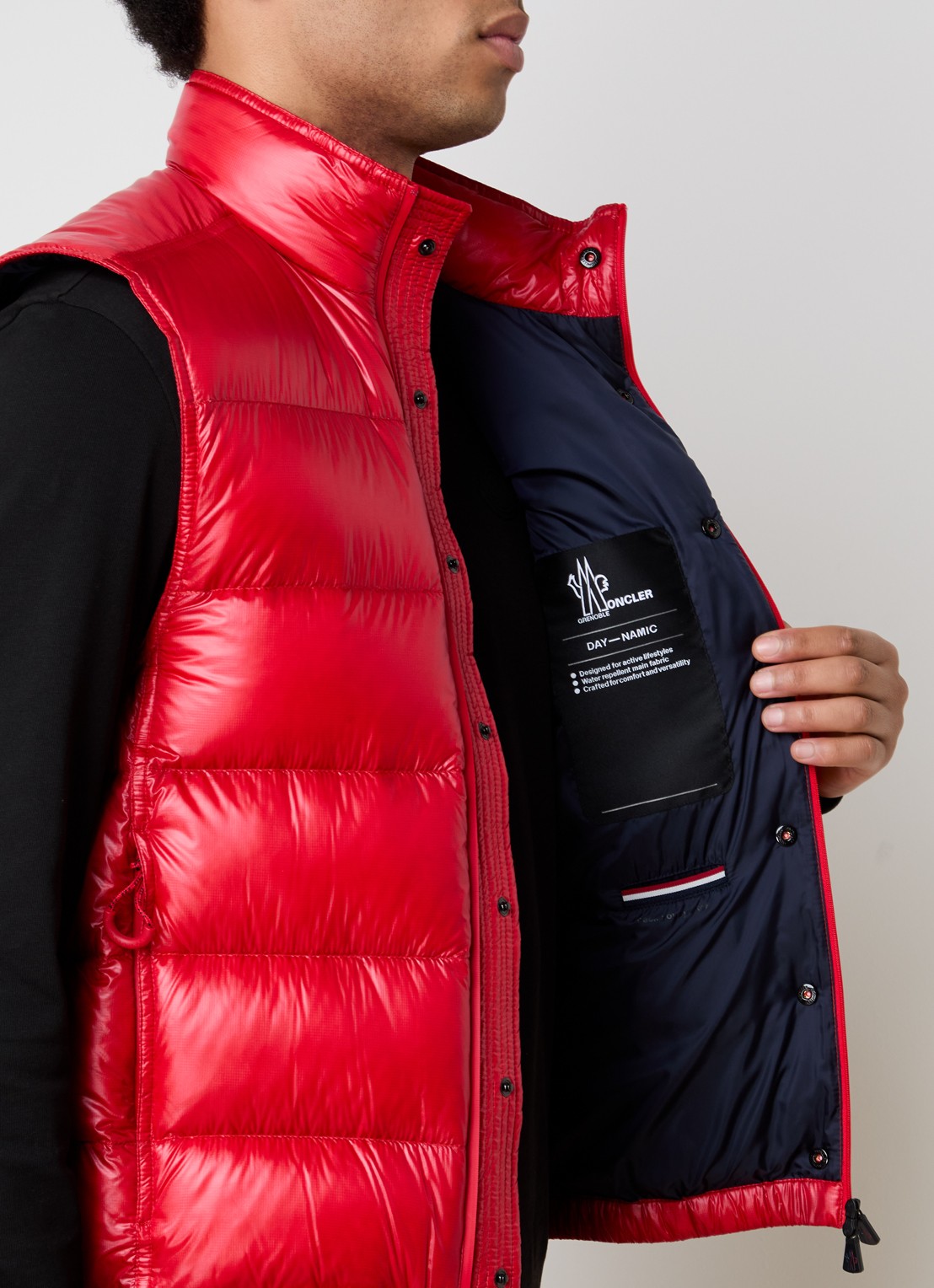 Moncler Uychi gewatteerd bomberjack met donsvulling - detail 5 rood
