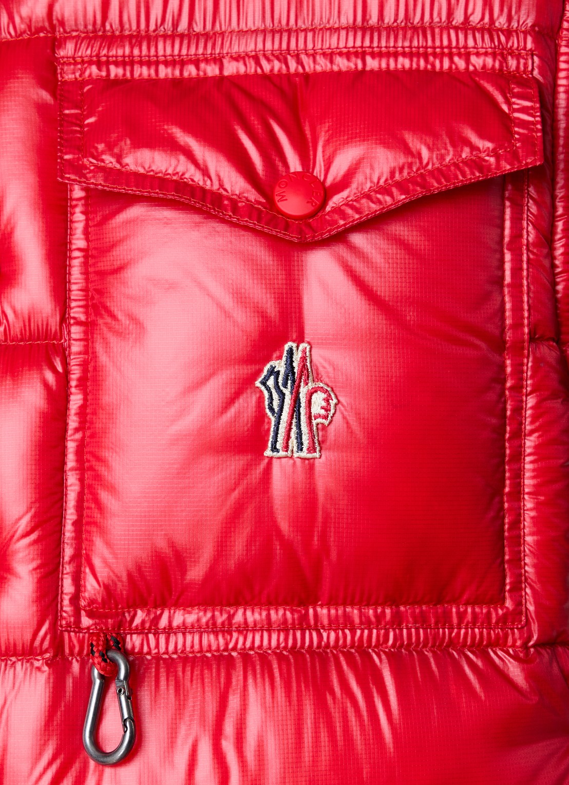 Moncler Uychi gewatteerd bomberjack met donsvulling - detail 6 rood