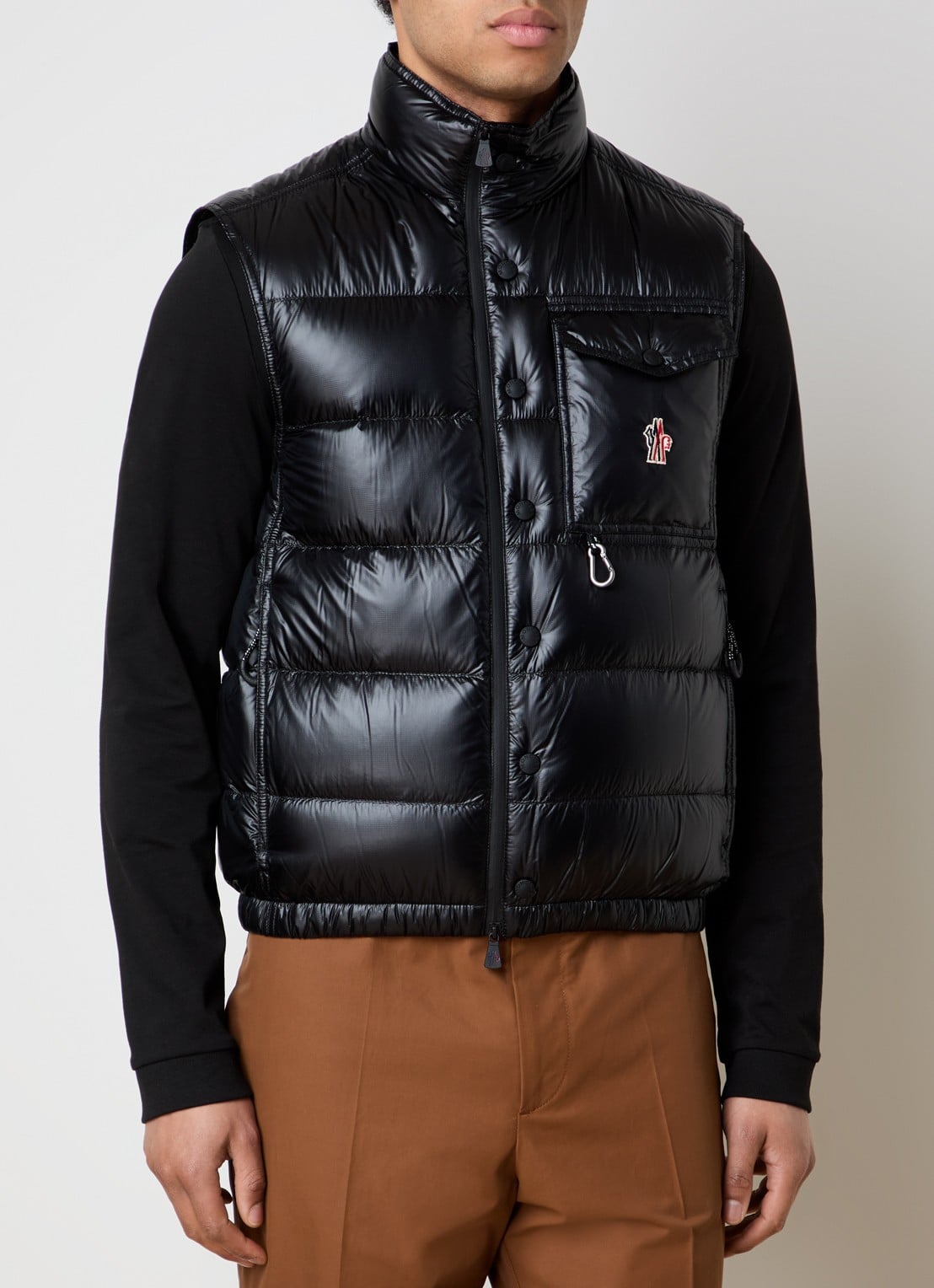 Moncler Uychi gewatteerd bomberjack met donsvulling - detail 4 zwart