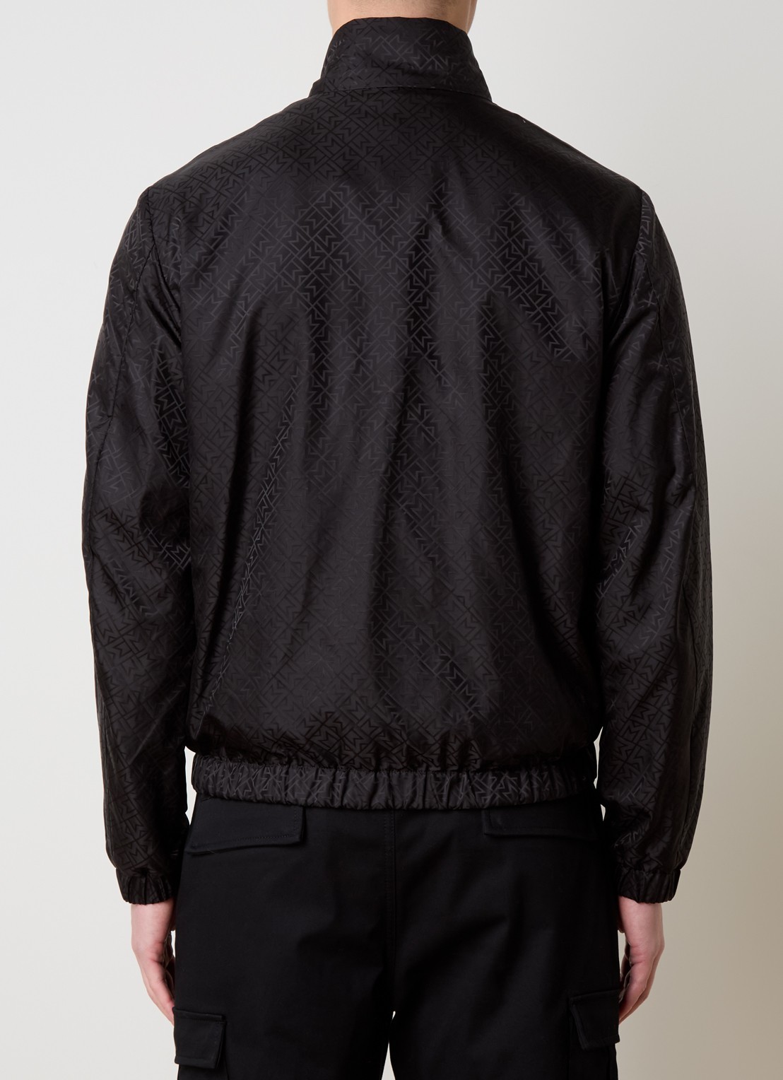 Moncler Vanoise jack met jacquard logoprint - achterkant zwart