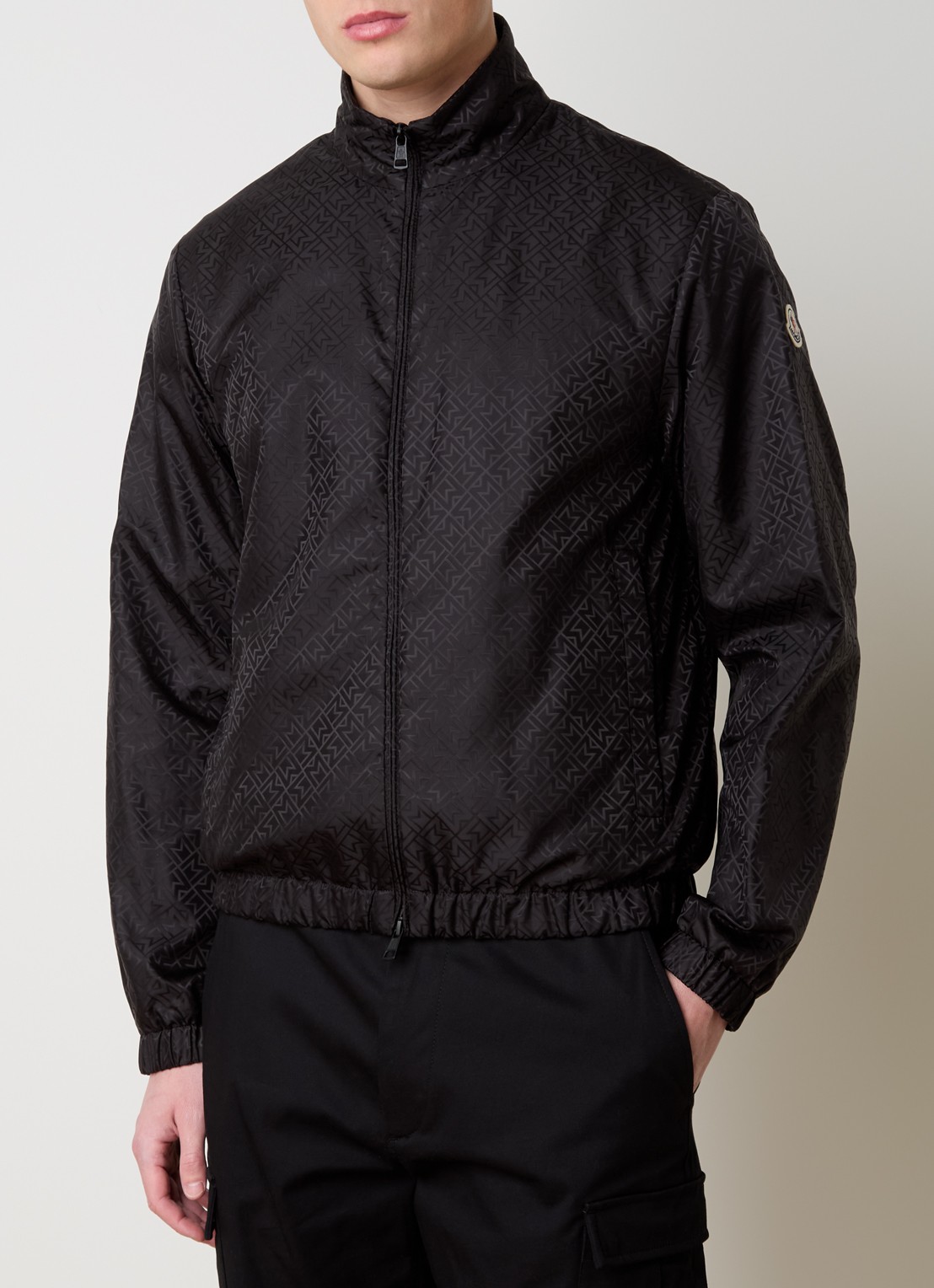 Moncler Vanoise jack met jacquard logoprint - detail 2 zwart