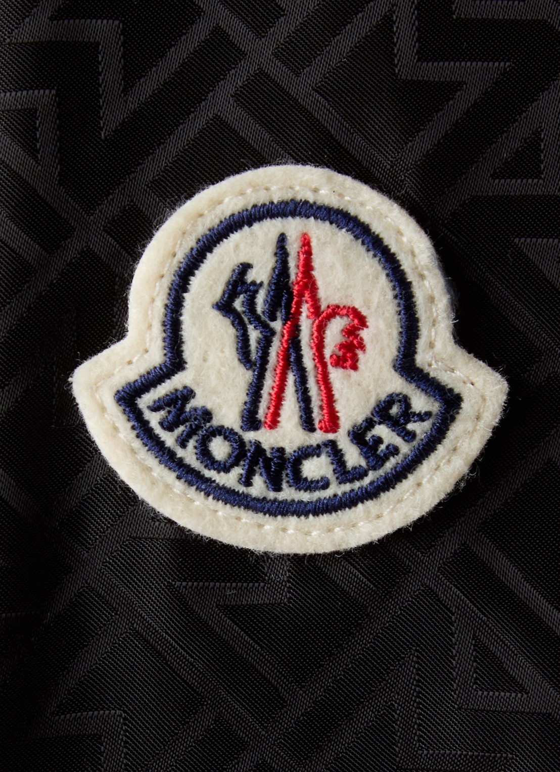 Moncler Vanoise jack met jacquard logoprint - detail 4 zwart