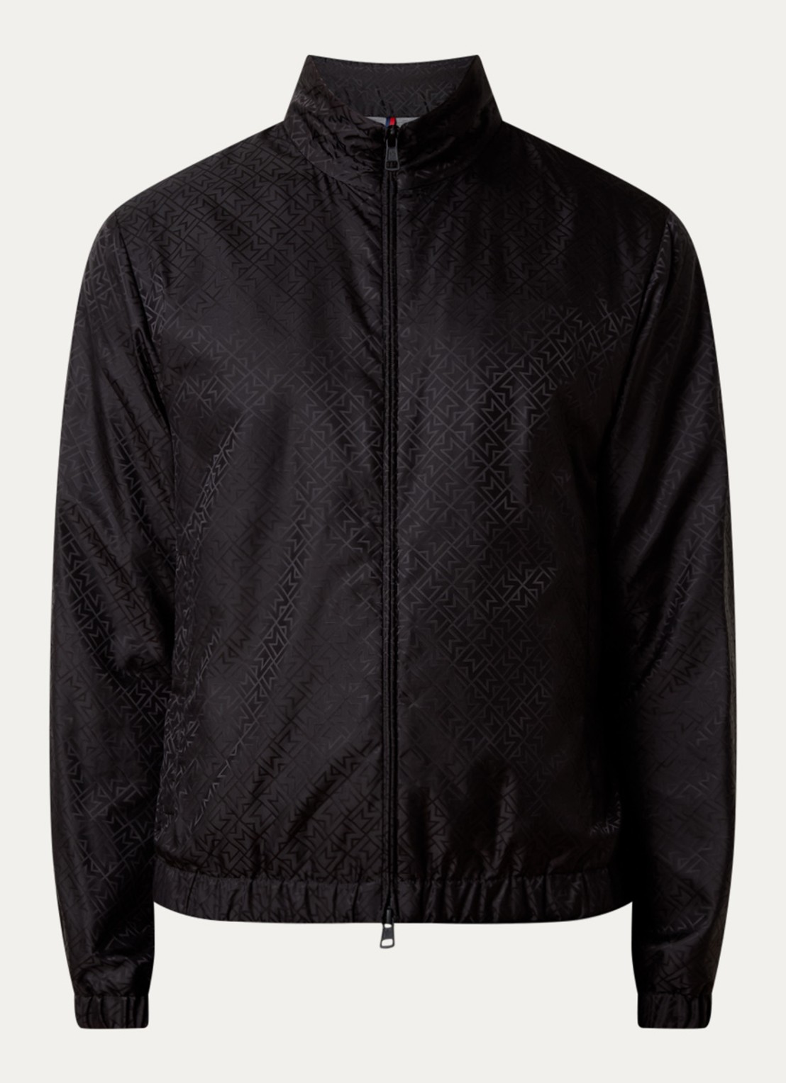 Moncler Vanoise jack met jacquard logoprint - voorkant 5 zwart