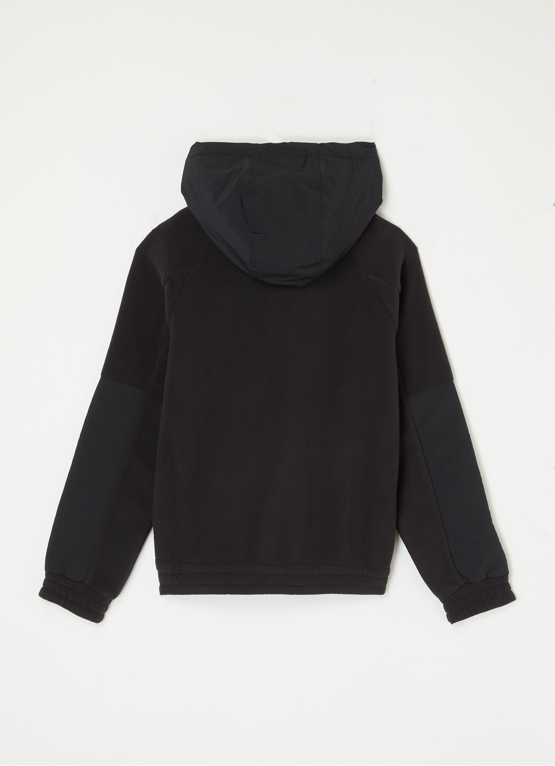 Moncler Vest van fleece met capuchon - achterkant zwart