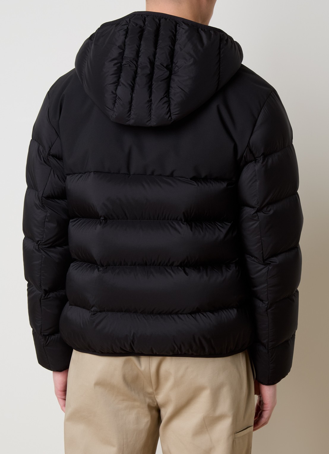 Moncler Veumont puffer jack met donsvulling en logo - achterkant 6 zwart