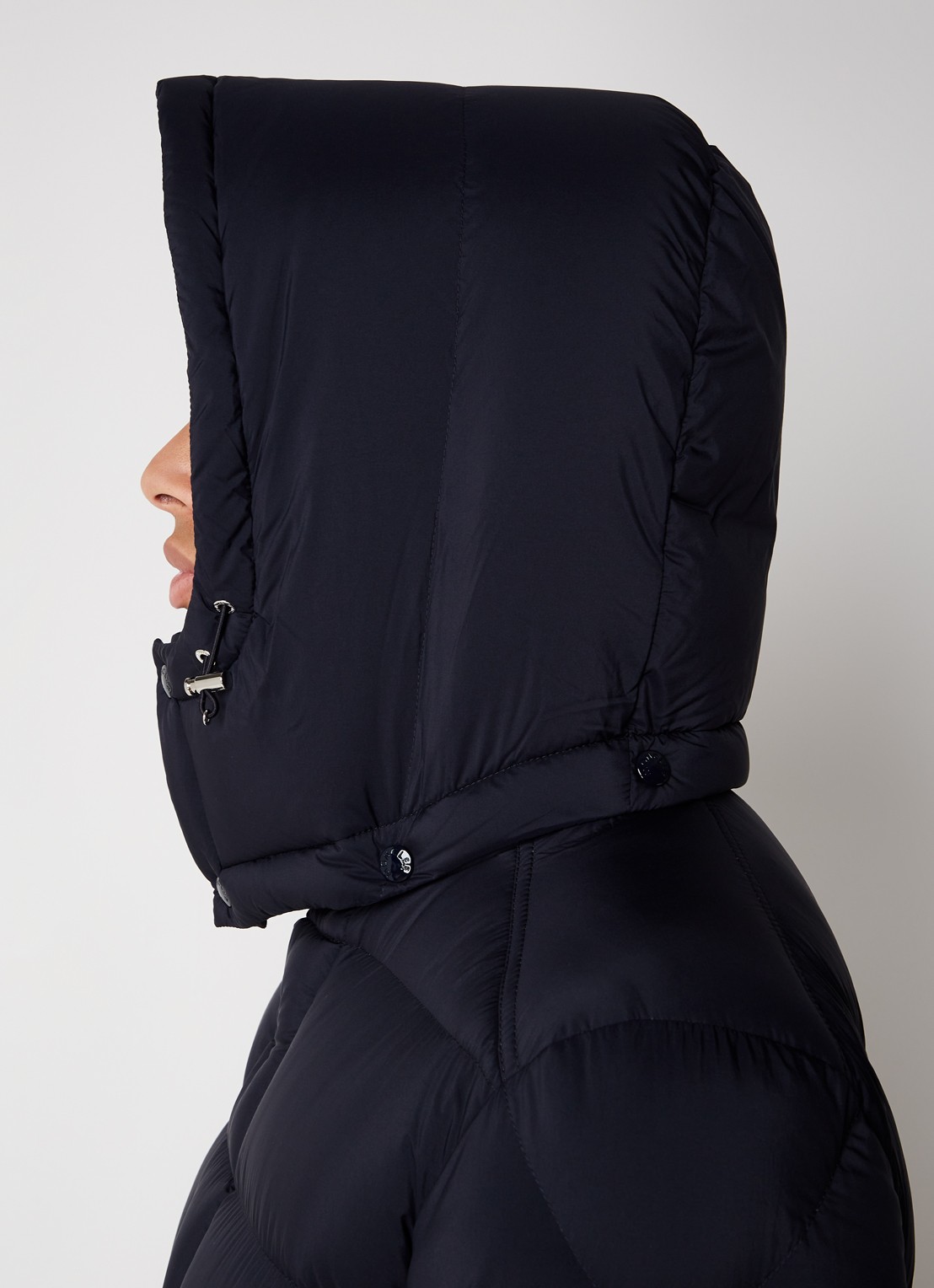 Moncler Vezere puffer jack met donsvulling en afneembare capuchon - detail 5 blauw