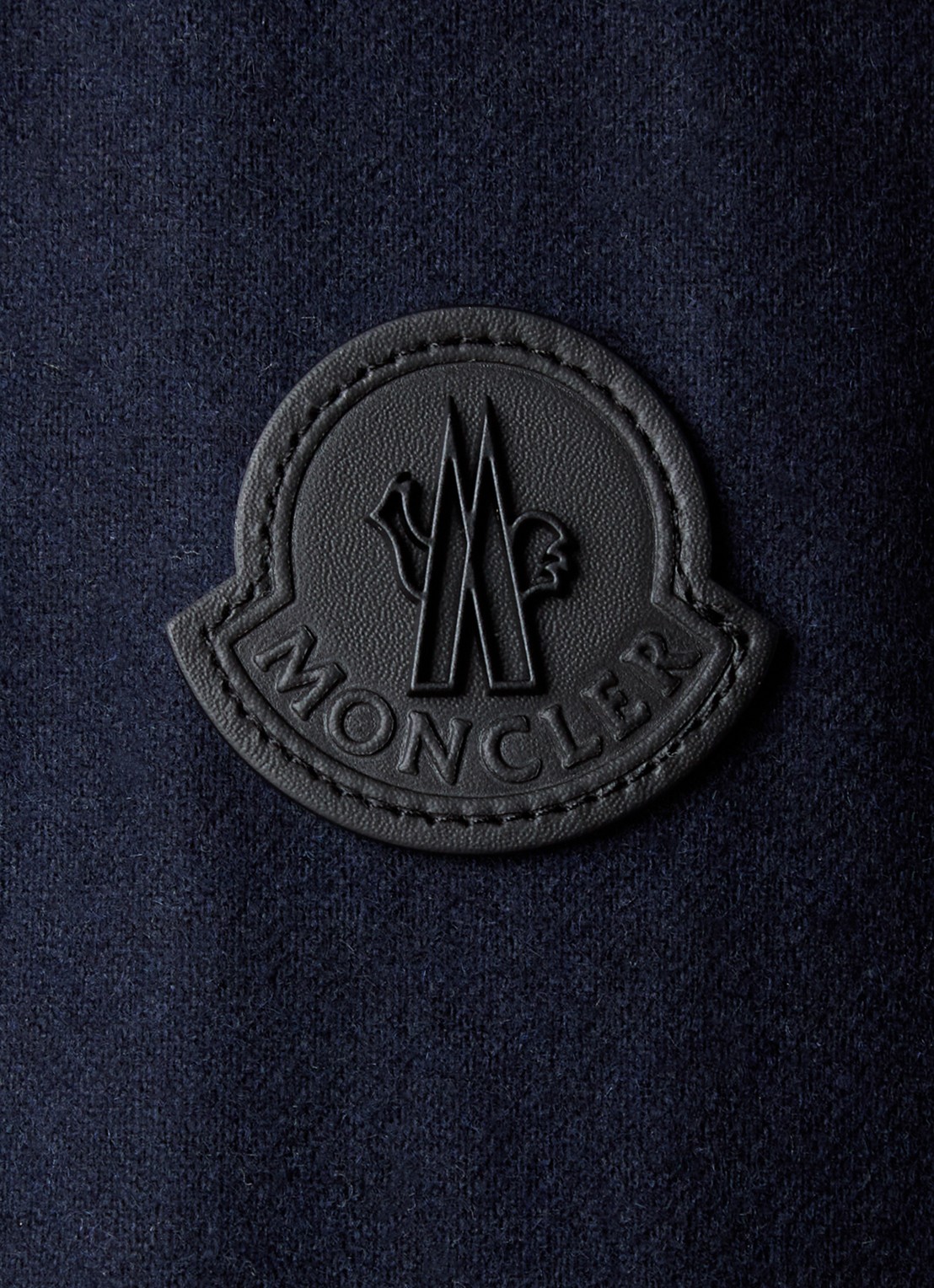 Moncler Villerest bomberjack in kasjmierblend met donsvulling - detail 4 donkerblauw