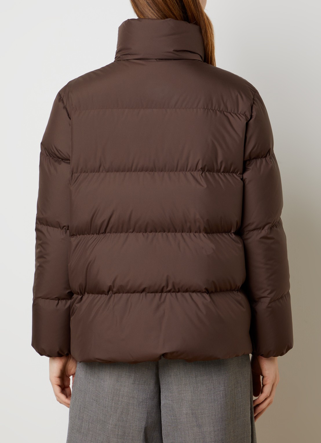 Moncler Vivantesse puffer jack met steekzakkken - achterkant 3 bruin