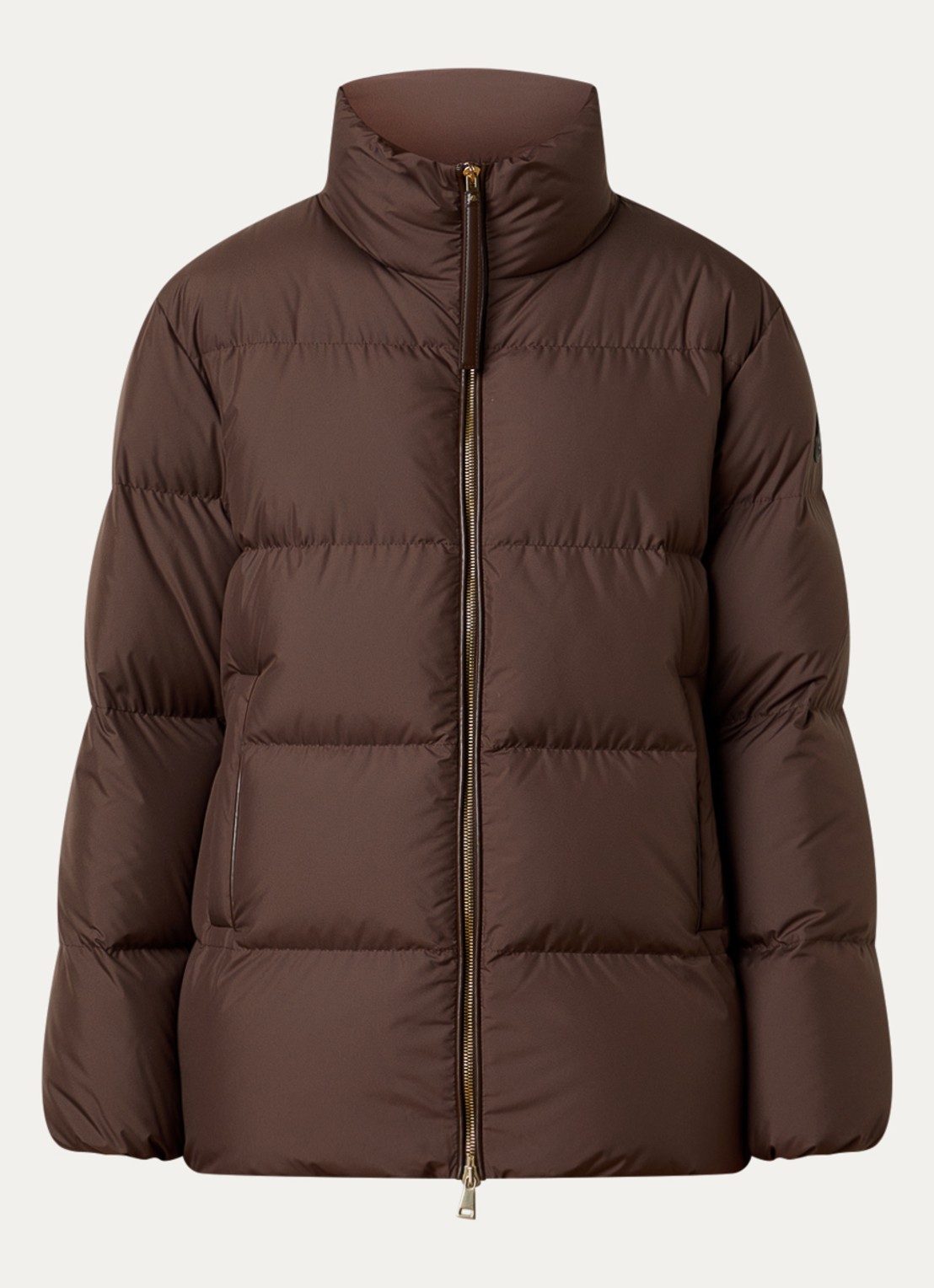 Moncler Vivantesse puffer jack met steekzakkken - voorkant bruin