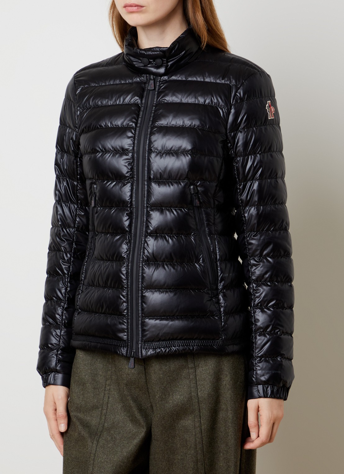 Moncler Walibi gewatteerd jack met logo en steekzakken - detail 4 zwart