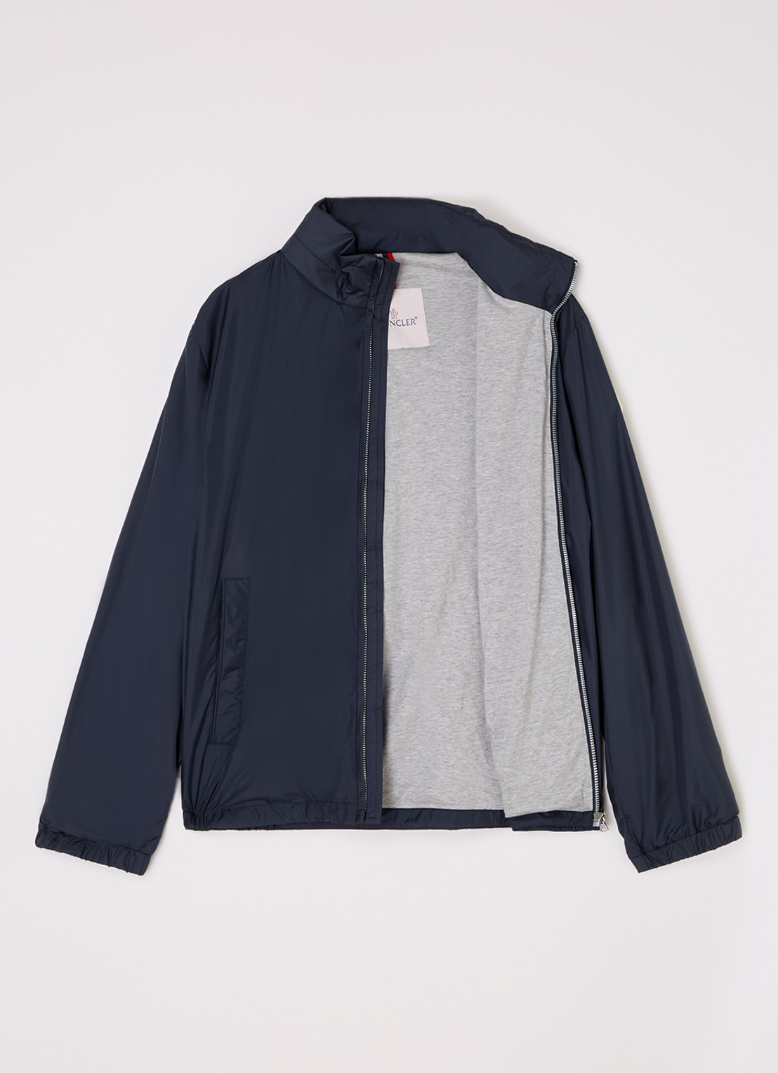 Moncler Warne jack met opbergbare capuchon - voorkant 2 donkerblauw