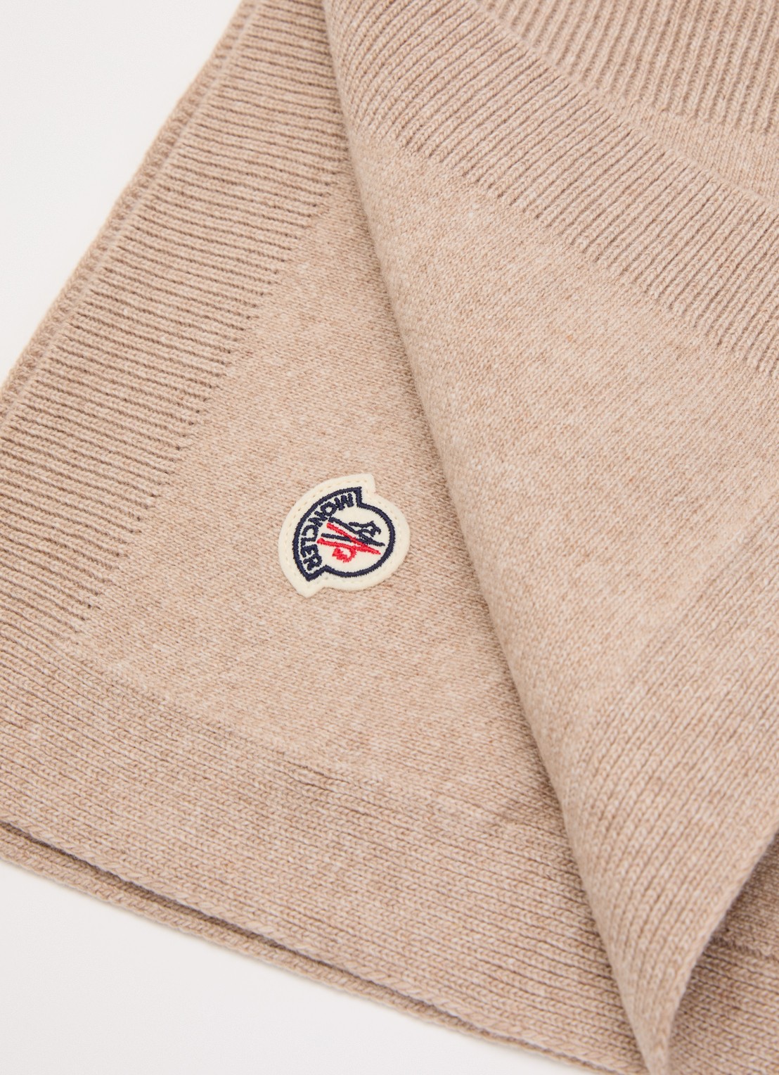 Moncler Wiegdeken 80 x 80 cm in kasjmierblend - voorkant 2 beige
