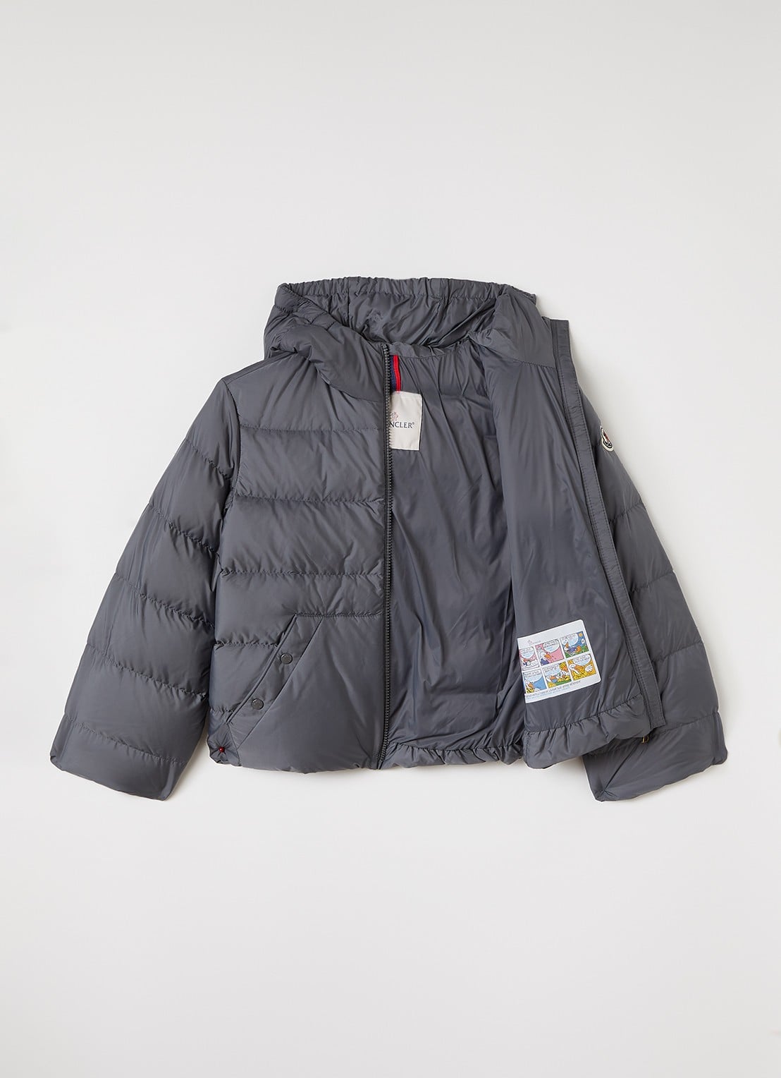 Moncler Xhante gewatteerd jack met donsvulling - voorkant 2 donkergrijs