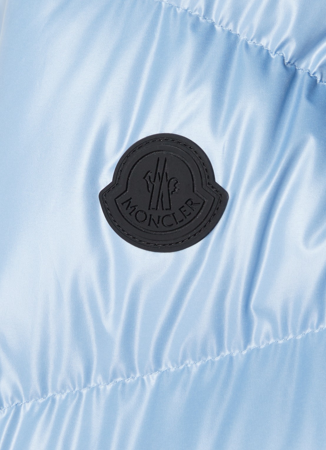 Moncler Yonne puffer jack met donsvulling en afneembare capuchon  - detail 4 lichtblauw
