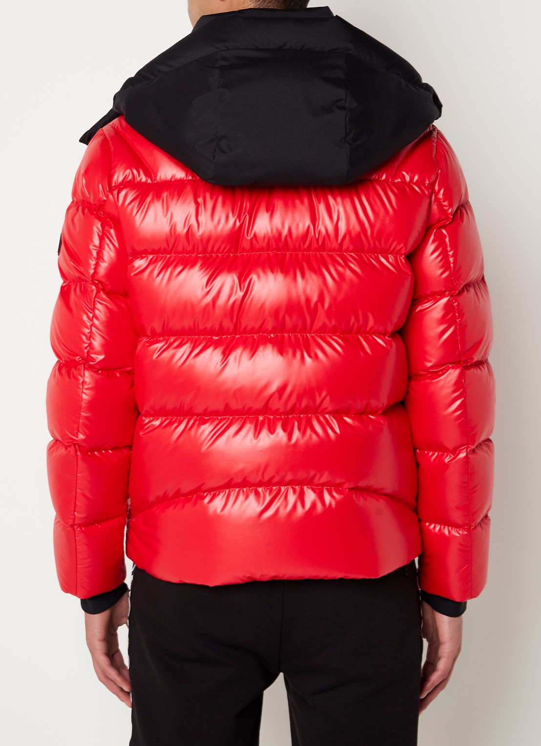 Moncler Zubair puffer jack met donsvulling en afneembare capuchon - achterkant 3 steenrood