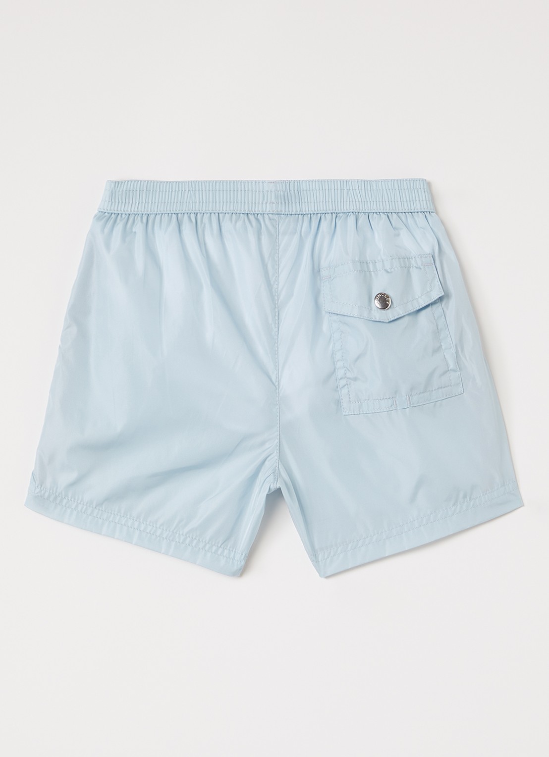Moncler Zwemshorts met logo - voorkant 2 lichtblauw
