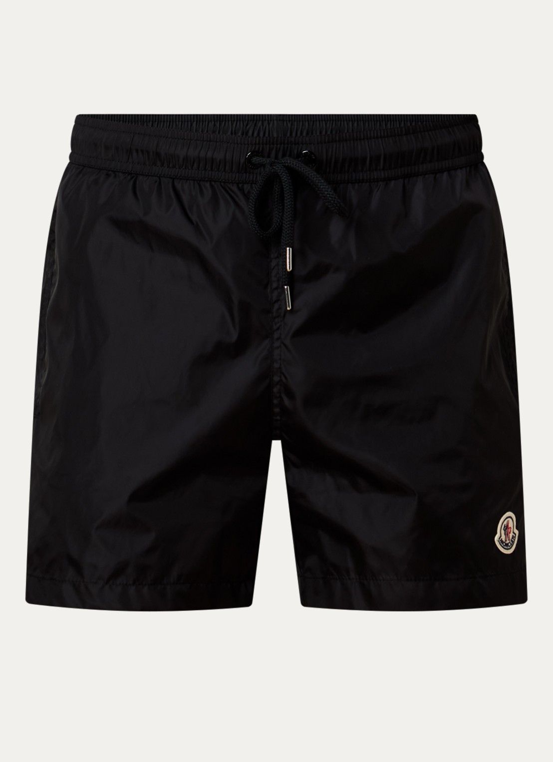 Moncler Zwemshorts met steekzakken en logo - voorkant 2 zwart