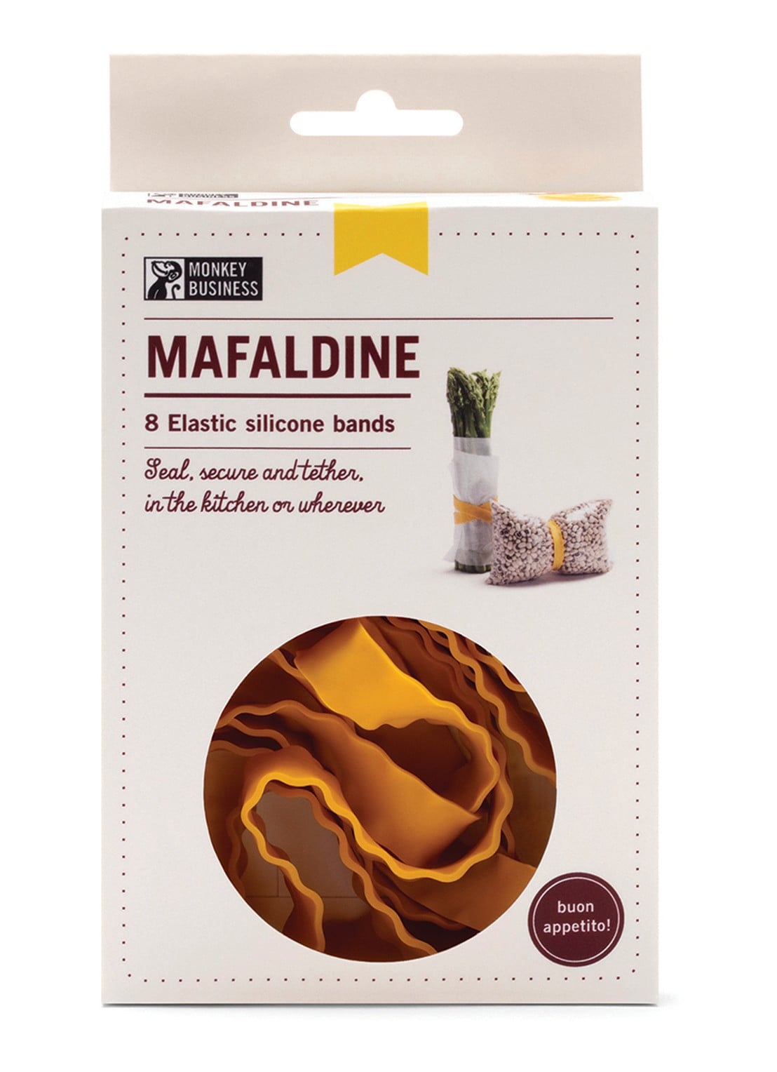 Monkey Business Mafaldine elastiek set van 8 - detail geel
