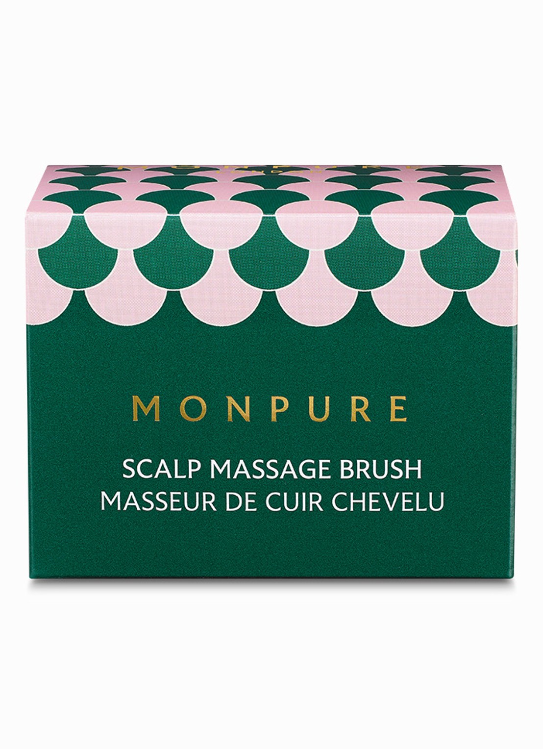 Monpure Scalp Massager - hoofdhuid massageborstel - voorkant 2 roze