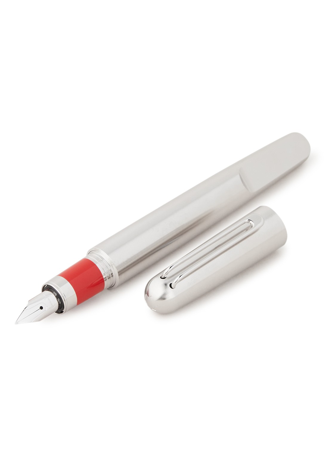 Montblanc M RED Signature vulpen - voorkant zilver
