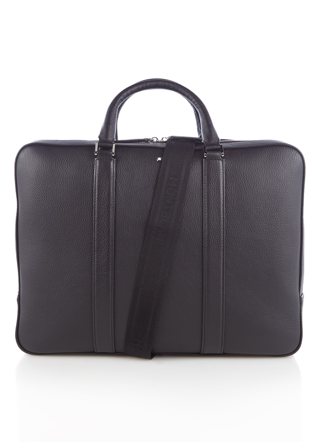 Montblanc Meisterstück Soft Grain businesstas van leer - voorkant zwart