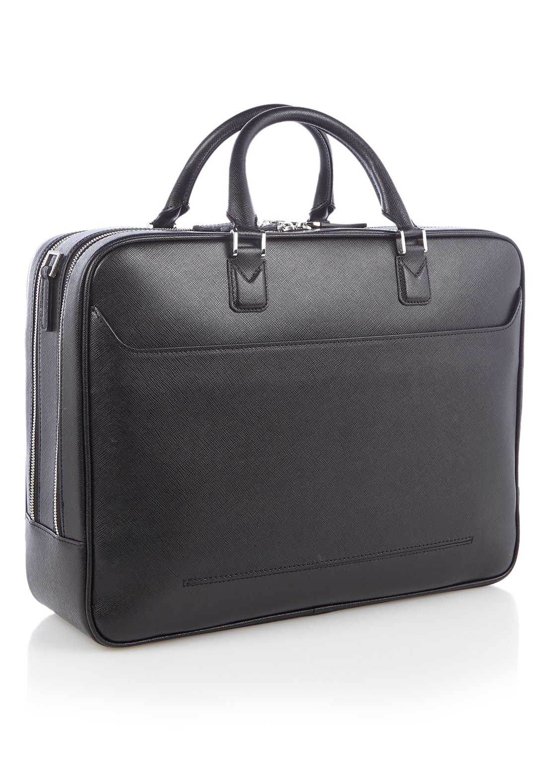 Montblanc Sartorial businesstas van leer - detail 3 zwart