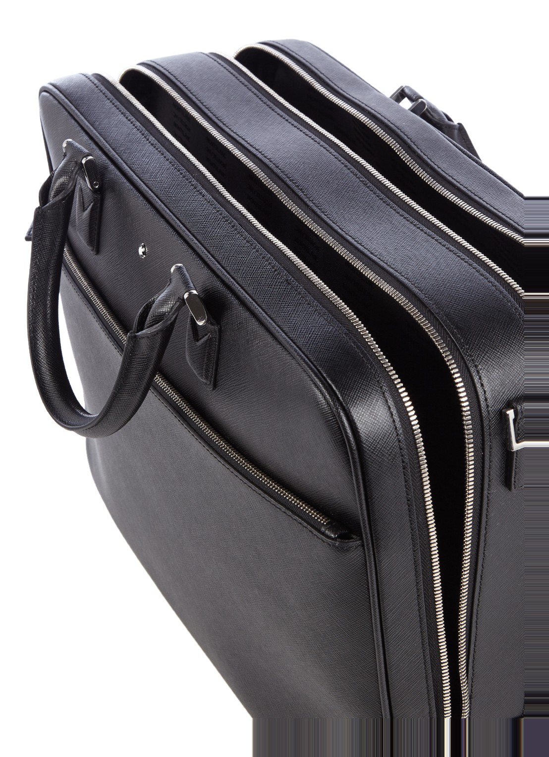 Montblanc Sartorial businesstas van leer - detail 4 zwart