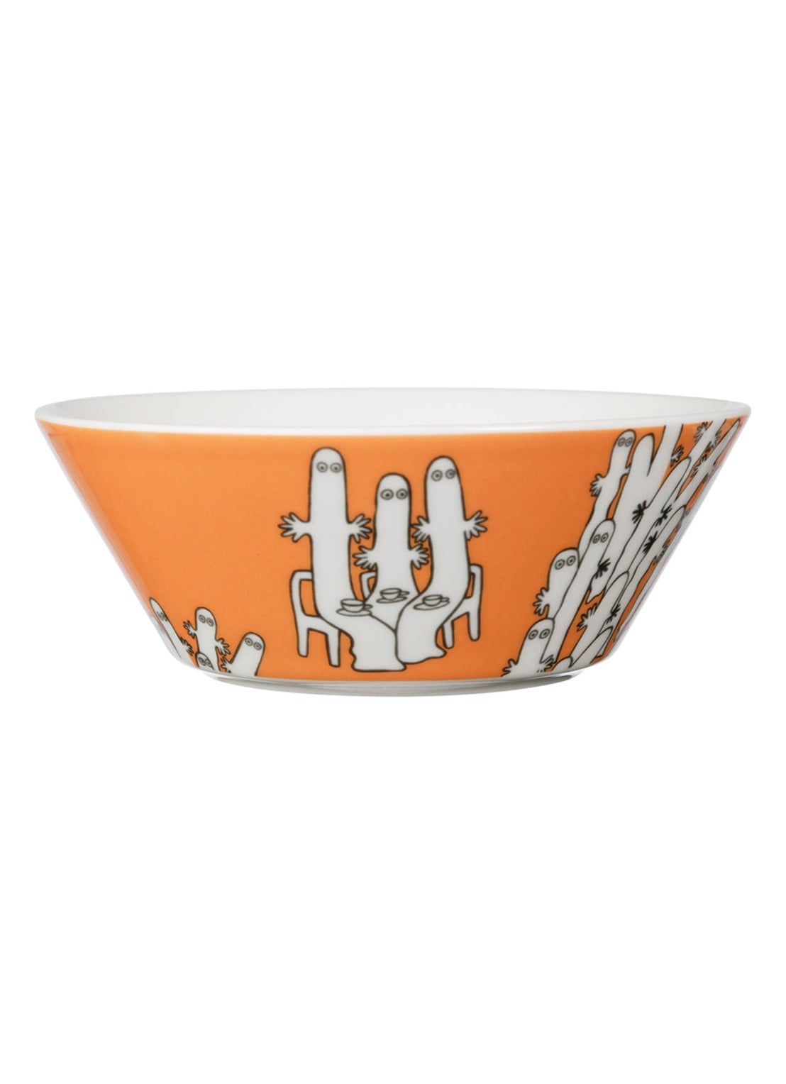 Moomin Arabia Hattifatteners Moomin kom 15 cm - voorkant oranje