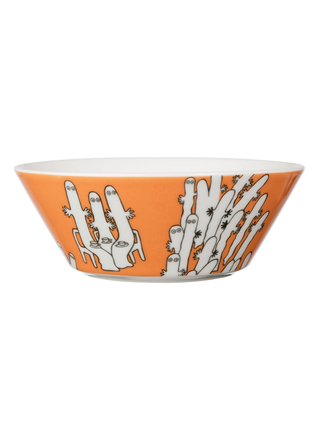 Moomin Arabia Hattifatteners Moomin kom 15 cm - voorkant 2 oranje