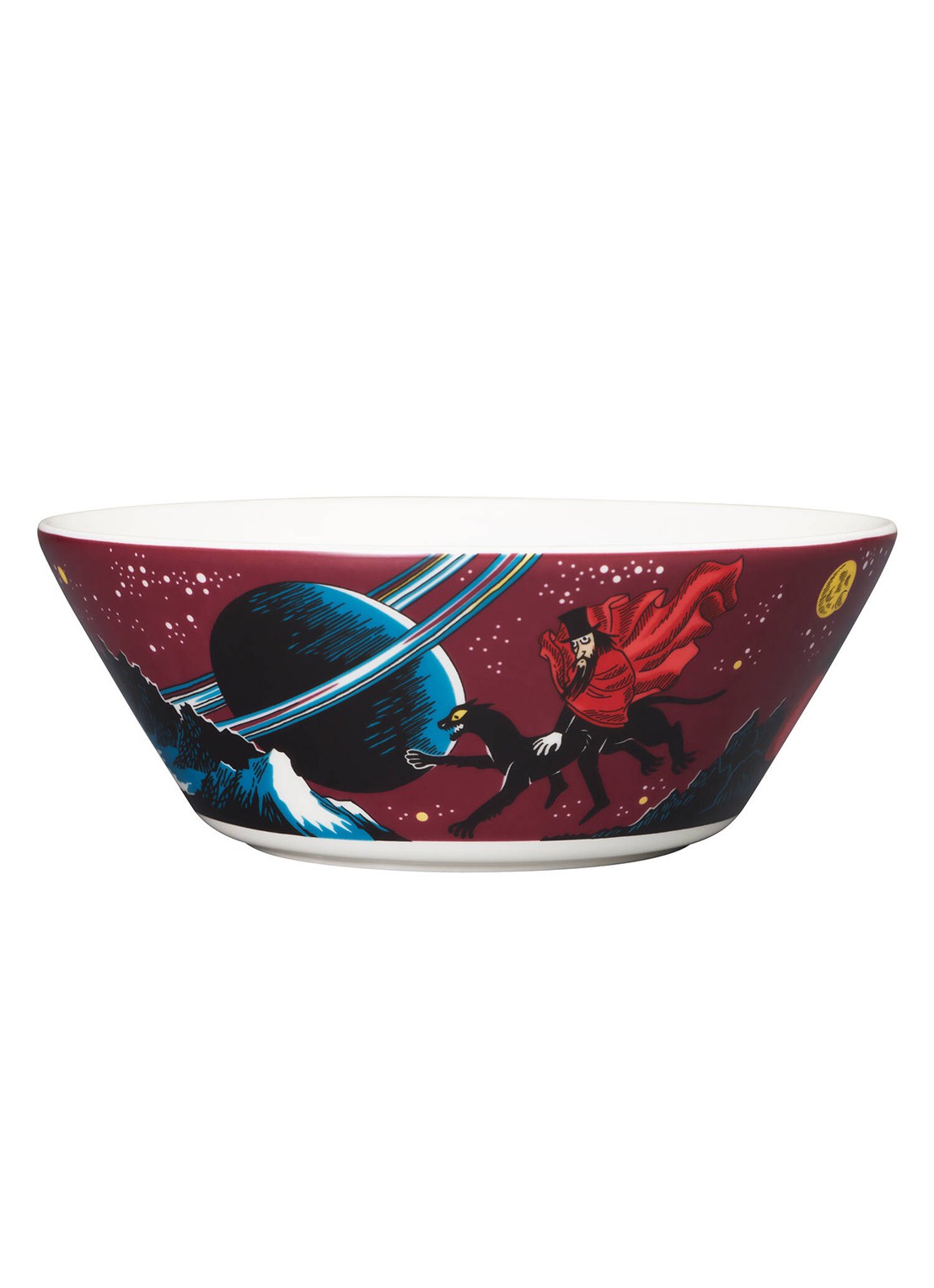 Moomin Arabia Hobgoblin kom 15 cm - voorkant 2 aubergine