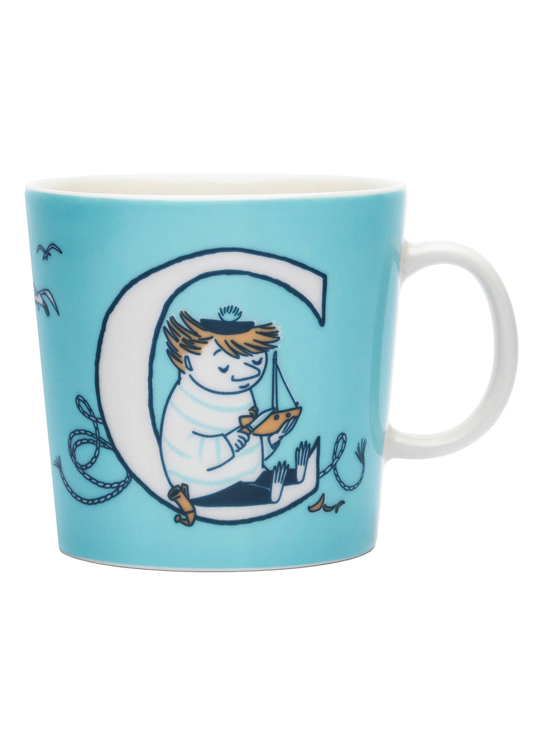 Moomin Arabia Moomin ABC C mok 40 cl - voorkant blauw