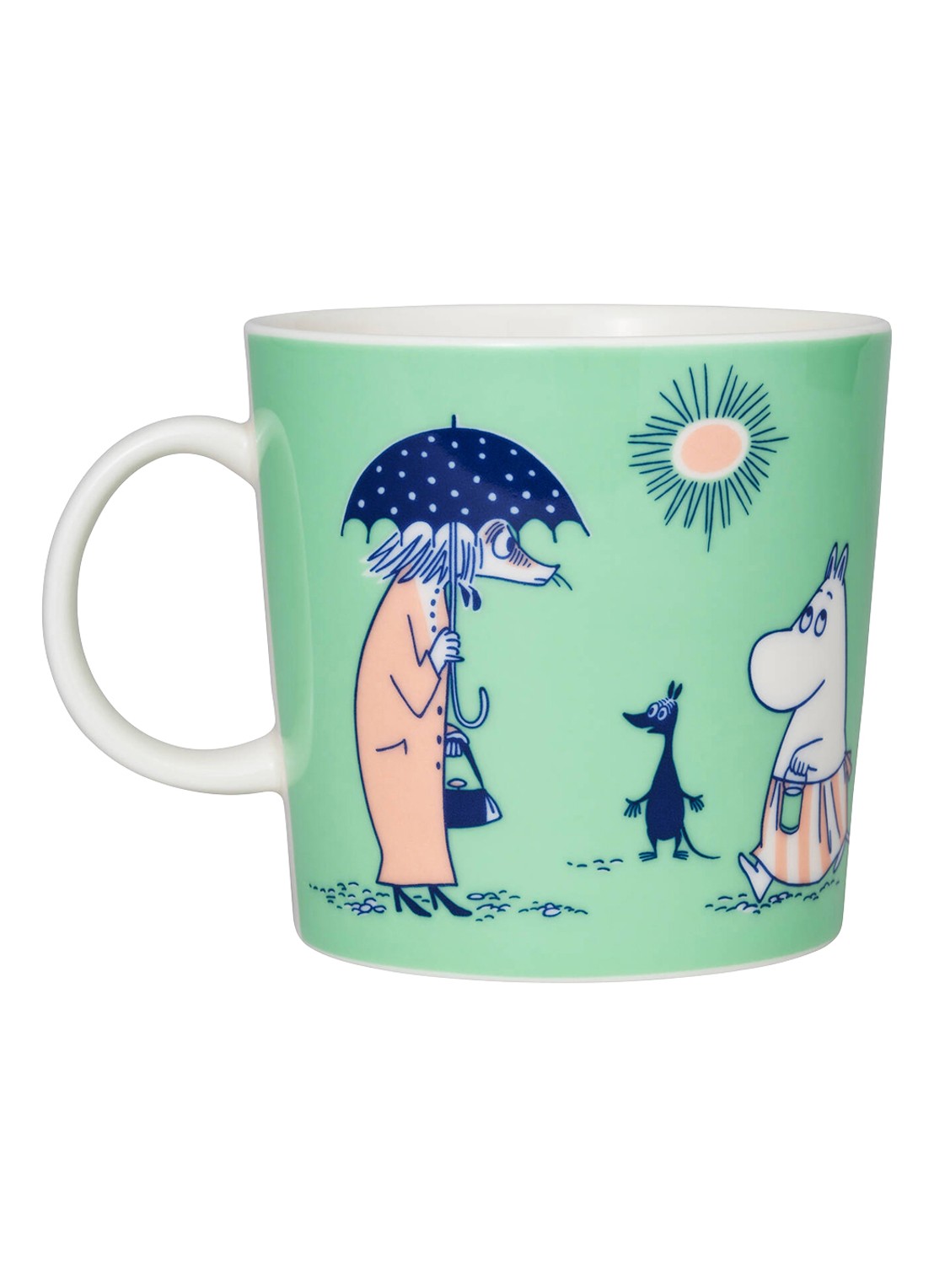 Moomin Arabia Moomin ABC I mok 40 cl - voorkant 2 groen