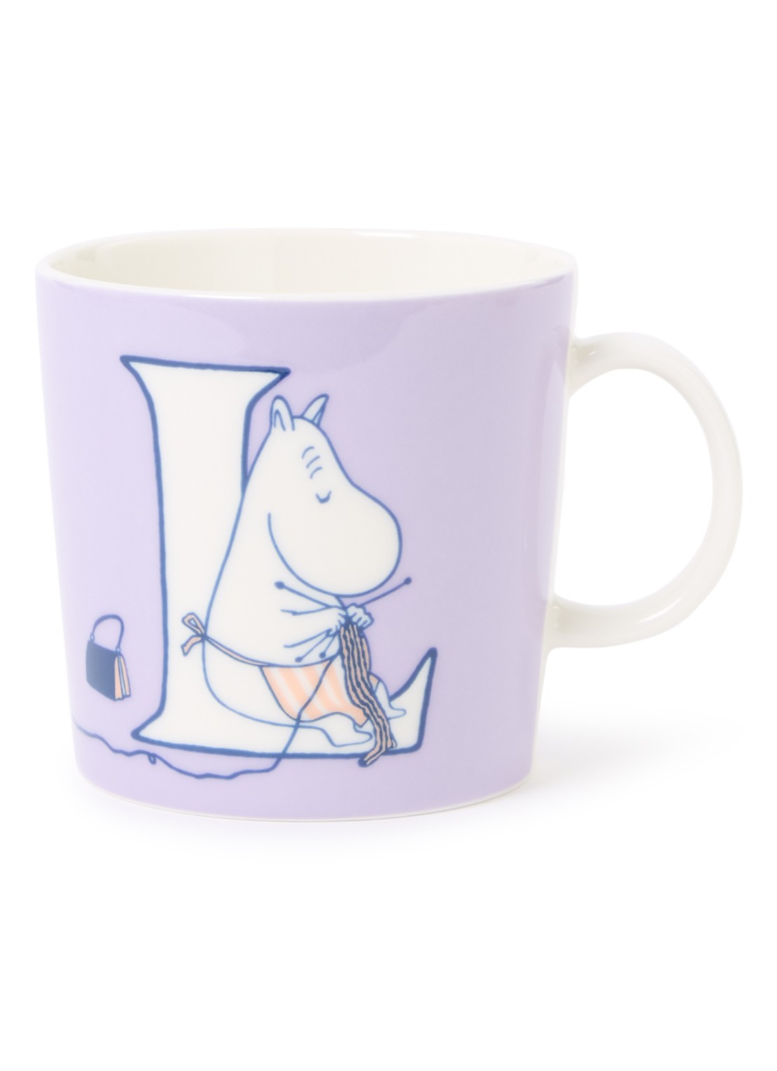 Moomin Arabia Moomin ABC L mok 40 cl - voorkant lichtpaars