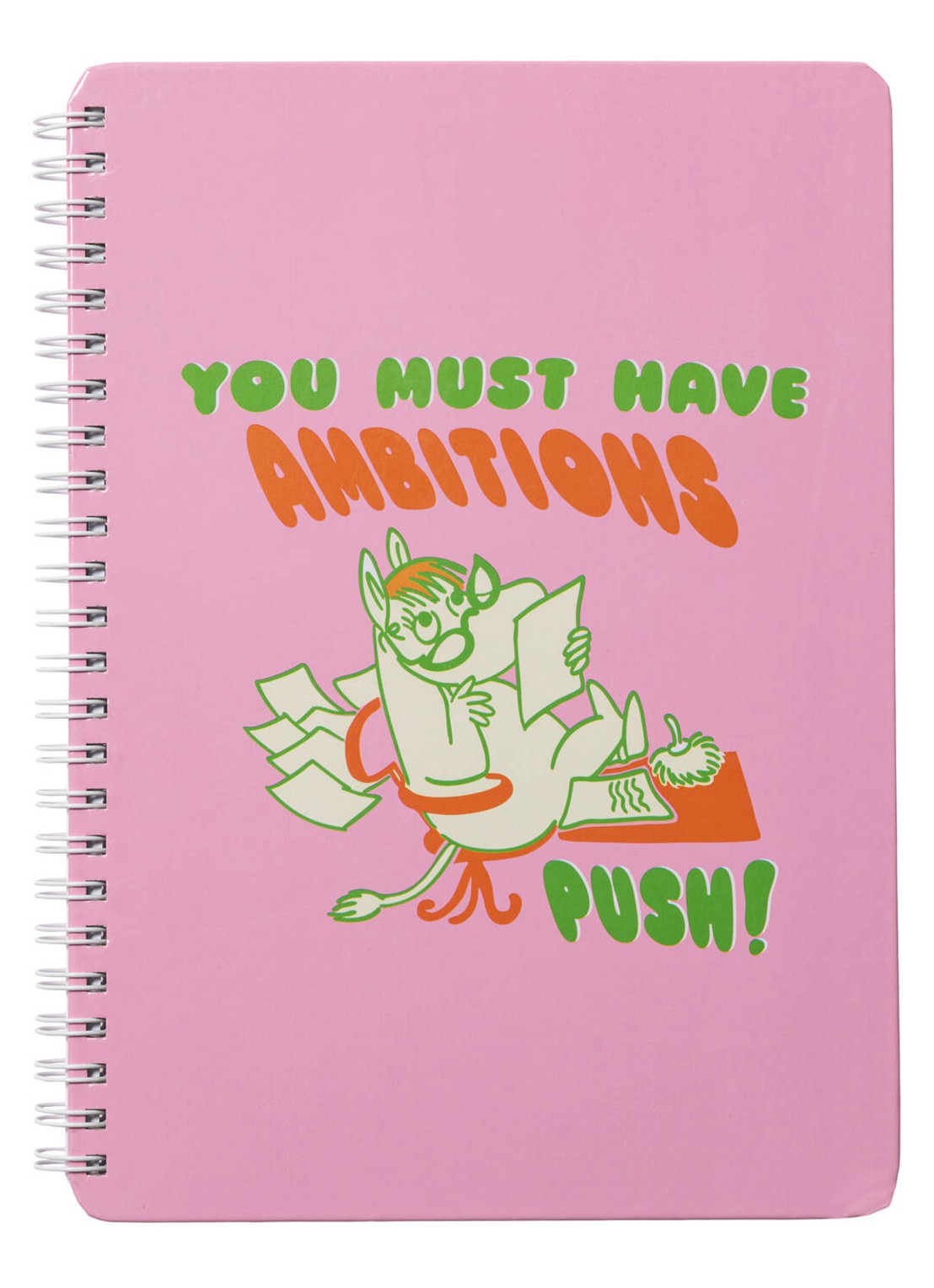 Moomin Arabia Moomin Boss Lady gelinieerd notitieboek - voorkant 2 roze