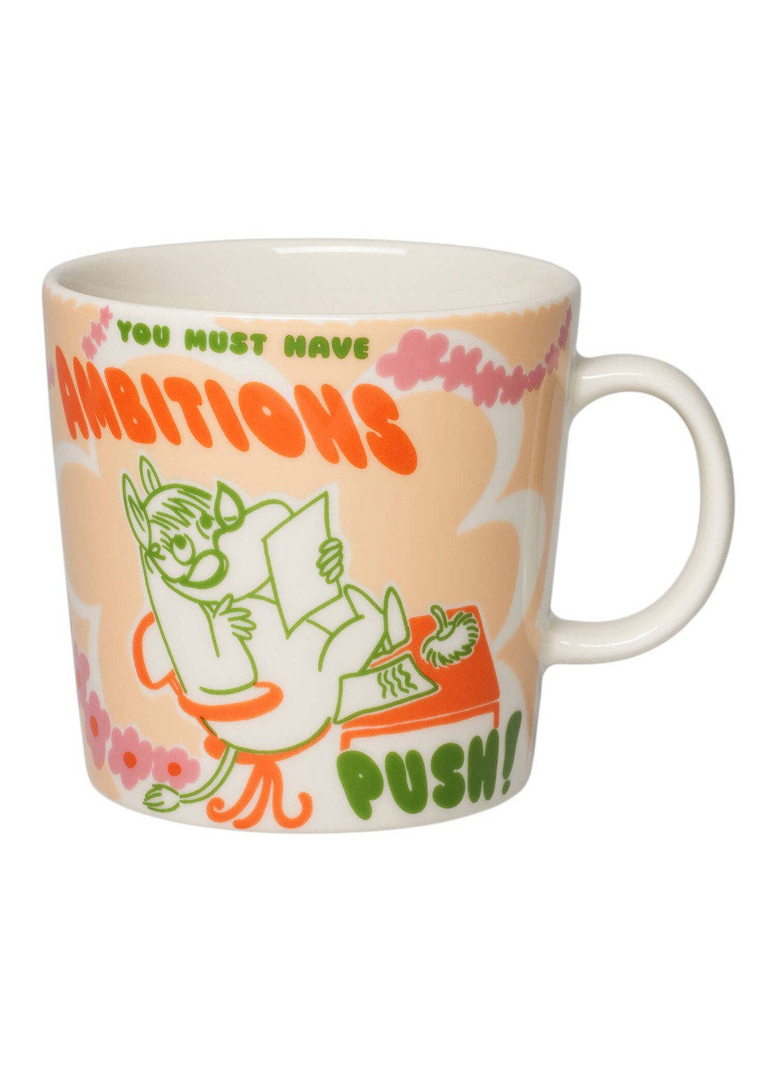Moomin Arabia Moomin Boss Lady mok 40 cl - voorkant 3 oranje