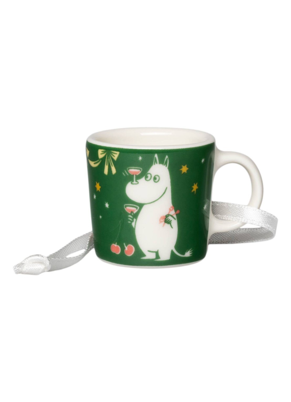 Moomin Arabia Moomin Gift of Love hanger 3,1 cm - voorkant donkergroen